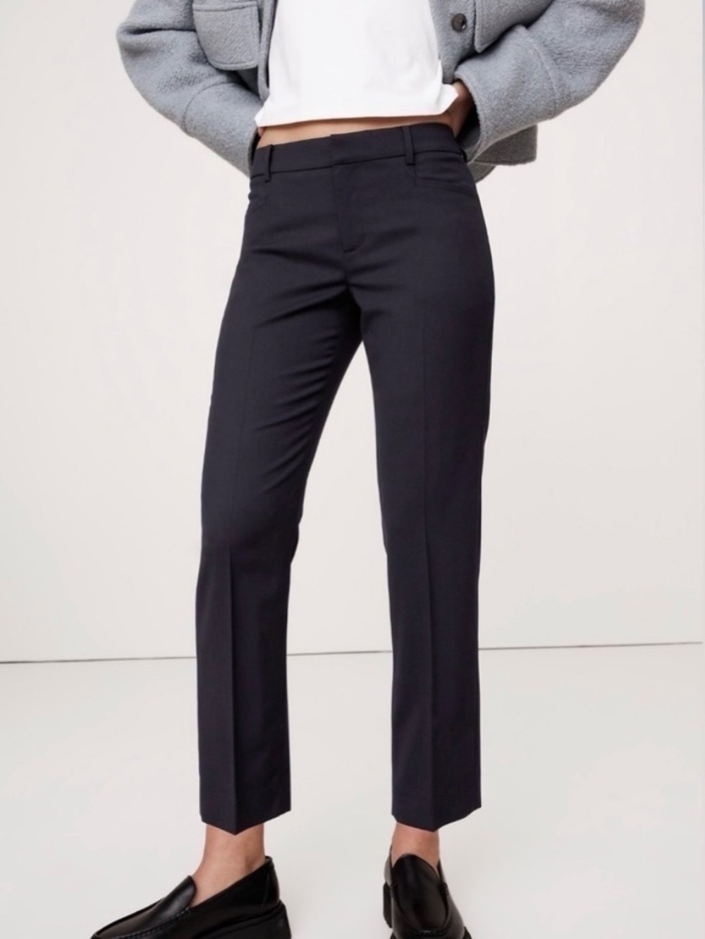 Banana Republic Siena Slim Italian Wool Ankle Pants Straight Leg NEW Size 10